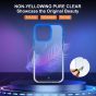 SHIELDON iPhone 13 Clear Case Anti-Yellowing, Transparent Thin Slim Anti-Scratch Shockproof PC+TPU Case with Tempered Glass Screen Protector for iPhone 13 - Blue&Clear