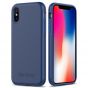 SHIELDON iPhone XS / iPhone X Case - Middle blue Case for Apple iPhone X / iPhone 10 - Plateau Series