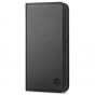 SHIELDON SAMSUNG GALAXY S21FE Flip Folio Book Kickstand Case, SAMSUNG S21 FE Genuine Leather Wallet Case - Black
