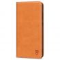 SHIELDON SAMSUNG GALAXY S21FE Flip Folio Book Kickstand Case, SAMSUNG S21 FE Genuine Leather Wallet Case - Brown