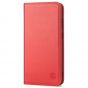 SHIELDON SAMSUNG GALAXY S21FE Flip Folio Book Kickstand Case, SAMSUNG S21 FE Genuine Leather Wallet Case - Red