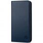 SHIELDON SAMSUNG Galaxy A55 Wallet Case, SAMSUNG A55 Genuine Leather Case RFID Blocking Card Holder Magnetic Closure Kickstand Protective Book Flip Folio Cover - Navy Blue