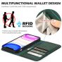 SHIELDON iPhone 12 Mini Wallet Case - Mini iPhone 12 5.4-inch Folio Case - Midnight Green