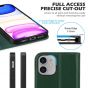 SHIELDON iPhone 12 Mini Wallet Case - Mini iPhone 12 5.4-inch Folio Case - Midnight Green