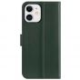 SHIELDON iPhone 12 Mini Leather Case, iPhone 12 Mini Folio Cover with Magnetic Clasp Closure, Genuine Leather, RFID Blocking, Kickstand Phone Case for Mini iPhone 12 5.4-inch 5G Midnight Green