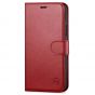 SHIELDON iPhone 12 Mini Leather Case, iPhone 12 Mini Folio Cover with Magnetic Clasp Closure, Genuine Leather, RFID Blocking, Kickstand Phone Case for Mini iPhone 12 5.4-inch 5G Dark Red