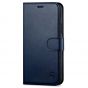 SHIELDON iPhone 12 Mini Leather Case, iPhone 12 Mini Folio Cover with Magnetic Clasp Closure, Genuine Leather, RFID Blocking, Kickstand Phone Case for Mini iPhone 12 5.4-inch 5G Navy Blue