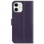 SHIELDON iPhone 12 Mini Leather Case, iPhone 12 Mini Folio Cover with Magnetic Clasp Closure, Genuine Leather, RFID Blocking, Kickstand Phone Case for Mini iPhone 12 5.4-inch 5G Purple