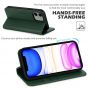 SHIELDON iPhone 12 Wallet Case - iPhone 12 Pro 6.1-inch Folio Leather Case - Midnight Green