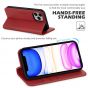 SHIELDON iPhone 12 Pro Max Wallet Case - iPhone 12 Pro Max 6.7-inch Folio Leather Case Cover - Dark Red