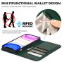 SHIELDON iPhone 12 Pro Max Wallet Case - iPhone 12 Pro Max 6.7-inch Folio Leather Case Cover - Midnight Green