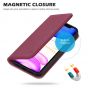 SHIELDON iPhone 12 Pro Max Wallet Case - iPhone 12 Pro Max 6.7-inch Folio Leather Case Cover - Red Violet