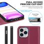 SHIELDON iPhone 12 Pro Max Wallet Case - iPhone 12 Pro Max 6.7-inch Folio Leather Case Cover - Red Violet