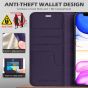 SHIELDON iPhone 12 Wallet Case, iPhone 12 Pro Wallet Cover, Genuine Leather Cover, RFID Blocking, Folio Flip Kickstand, Magnetic Closure for iPhone 12 / Pro 6.1-inch 5GDark Purple