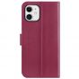 SHIELDON iPhone 12 Wallet Case, iPhone 12 Pro Wallet Cover, Genuine Leather Cover, RFID Blocking, Folio Flip Kickstand, Magnetic Closure for iPhone 12 / Pro 6.1-inch 5G Red Violet