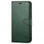SHIELDON iPhone 12 Pro Max Wallet Case, Genuine Leather Folio Cover with Kickstand and Magnetic Closure for iPhone 12 Pro Max 6.7-inch 5G Midnight Green