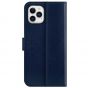 SHIELDON iPhone 12 Pro Max Wallet Case, Genuine Leather Folio Cover with Kickstand and Magnetic Closure for iPhone 12 Pro Max 6.7-inch 5G Navy Blue