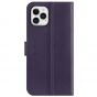 SHIELDON iPhone 12 Pro Max Wallet Case, Genuine Leather Folio Cover with Kickstand and Magnetic Closure for iPhone 12 Pro Max 6.7-inch 5G Dark Purple