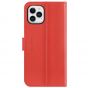 SHIELDON iPhone 12 Pro Max Wallet Case, Genuine Leather Folio Cover with Kickstand and Magnetic Closure for iPhone 12 Pro Max 6.7-inch 5G Red