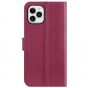 SHIELDON iPhone 12 Pro Max Wallet Case, Genuine Leather Folio Cover with Kickstand and Magnetic Closure for iPhone 12 Pro Max 6.7-inch 5G Red Violet