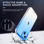 SHIELDON iPhone 13 Clear Case Anti-Yellowing, Transparent Thin Slim Anti-Scratch Shockproof PC+TPU Case with Tempered Glass Screen Protector for iPhone 13 - Blue&Clear
