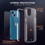 SHIELDON iPhone 13 Clear Case Anti-Yellowing, Transparent Thin Slim Anti-Scratch Shockproof PC+TPU Case with Tempered Glass Screen Protector for iPhone 13 - Crystal Clear