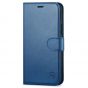 SHIELDON iPhone 13 Pro Max Wallet Case, iPhone 13 Pro Max Genuine Leather Cover with Magnetic Clasp Closure - Royal Blue