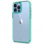 SHIELDON iPhone 13 Pro Max Clear Case Anti-Yellowing, Transparent Thin Slim Anti-Scratch Shockproof PC+TPU Case with Tempered Glass Screen Protector for iPhone 13 Pro Max 5G - Green