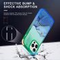 SHIELDON iPhone 13 Pro Max Clear Case Anti-Yellowing, Transparent Thin Slim Anti-Scratch Shockproof PC+TPU Case with Tempered Glass Screen Protector for iPhone 13 Pro Max 5G - Marble Blue