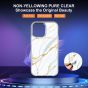 SHIELDON iPhone 13 Pro Max Clear Case Anti-Yellowing, Transparent Thin Slim Anti-Scratch Shockproof PC+TPU Case with Tempered Glass Screen Protector for iPhone 13 Pro Max 5G - Marble White