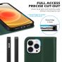 SHIELDON iPhone 13 Pro Max Wallet Case, iPhone 13 Pro Max Genuine Leather Cover - Midnight Green