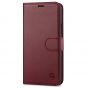 SHIELDON iPhone 12 Wallet Case, iPhone 12 Pro Wallet Cover, Genuine Leather Cover, RFID Blocking, Folio Flip Kickstand, Magnetic Closure for iPhone 12 / Pro 6.1-inch 5G Wine Red