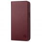 SHIELDON iPhone 12 Pro Max Wallet Case - iPhone 12 Pro Max 6.7-inch Folio Leather Case Cover - Wine Red