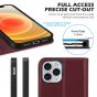 SHIELDON iPhone 12 Pro Max Wallet Case - iPhone 12 Pro Max 6.7-inch Folio Leather Case Cover - Wine Red