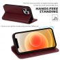 SHIELDON iPhone 12 Pro Max Wallet Case - iPhone 12 Pro Max 6.7-inch Folio Leather Case Cover - Wine Red