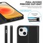 SHIELDON iPhone 13 Wallet Case, iPhone 13 Genuine Leather Cover with RFID Blocking, Book Folio Flip Kickstand Magnetic Closure - Black