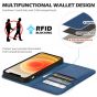 SHIELDON iPhone 13 Pro Wallet Case, iPhone 13 Pro Genuine Leather Cover with Magnetic Closure - Royal Blue