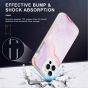 SHIELDON iPhone 13 Pro Max Clear Case Anti-Yellowing, Transparent Thin Slim Anti-Scratch Shockproof PC+TPU Case with Tempered Glass Screen Protector for iPhone 13 Pro Max 5G - Print Pink Marble