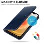 SHIELDON iPhone 13 Pro Max Wallet Case, iPhone 13 Pro Max Genuine Leather Cover - Dark Blue - Retro