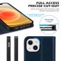 SHIELDON iPhone 13 Mini Wallet Case - Mini iPhone 13 5.4-inch Folio Book Flip Cover - Navy Blue