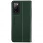 SHIELDON SAMSUNG GALAXY S20FE Folio Case Wallet Case, SAMSUNG GALAXY S20FE Genuine Leather Wallet Case - Midnight Green