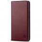 SHIELDON SAMSUNG GALAXY S20FE Folio Case Wallet Case, SAMSUNG GALAXY S20FE Genuine Leather Wallet Case - Wine Red