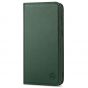 SHIELDON SAMSUNG S21 Wallet Case - SAMSUNG GALAXY S21 6.2-inch Folio Leather Case - Midnight Green