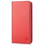 SHIELDON SAMSUNG S21 Wallet Case - SAMSUNG GALAXY S21 6.2-inch Folio Leather Case - Red
