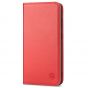 SHIELDON SAMSUNG S21 Wallet Case - SAMSUNG GALAXY S21 6.2-inch Folio Leather Case - Red