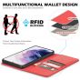 SHIELDON SAMSUNG S21 Plus Wallet Case - SAMSUNG Galaxy S21 Plus 6.7-inch Folio Leather Case - Red