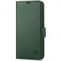 SHIELDON SAMSUNG S21 Ultra Wallet Case - SAMSUNG Galaxy S21 Ultra 6.8-inch Folio Leather Case with Double Magnetic Tab Closure - Midnight Green