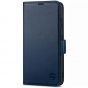 SHIELDON SAMSUNG S21 Ultra Wallet Case - SAMSUNG Galaxy S21 Ultra 6.8-inch Folio Leather Case with Double Magnetic Tab Closure - Navy Blue