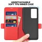 SHIELDON SAMSUNG S21 Ultra Wallet Case - SAMSUNG Galaxy S21 Ultra 6.8-inch Folio Leather Case with Double Magnetic Tab Closure - Red