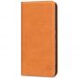 SHIELDON SAMSUNG S22 Wallet Case - SAMSUNG GALAXY S22 Genuine Leather Case Folio Cover - Brown